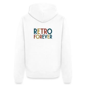 Retro forever - Veste à capuche bio Premium Unisexe - blanc - Dos - Thijin (182cm)