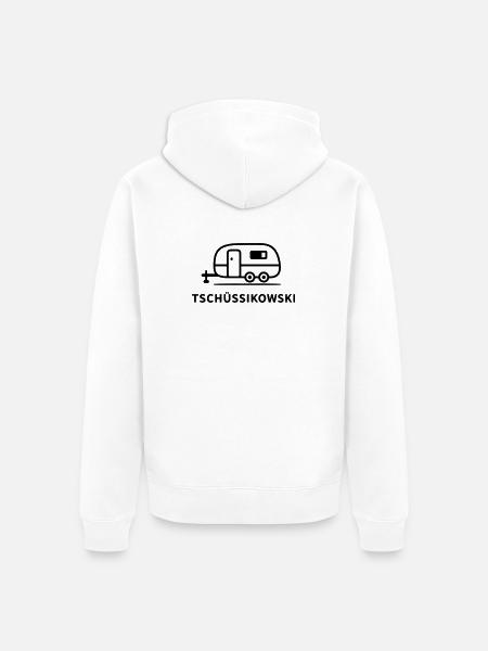 Tschüssikowski Camping Urlaub Wohnwagen Ferien - Unisex Premium Bio Zip Hoodie - Weiß