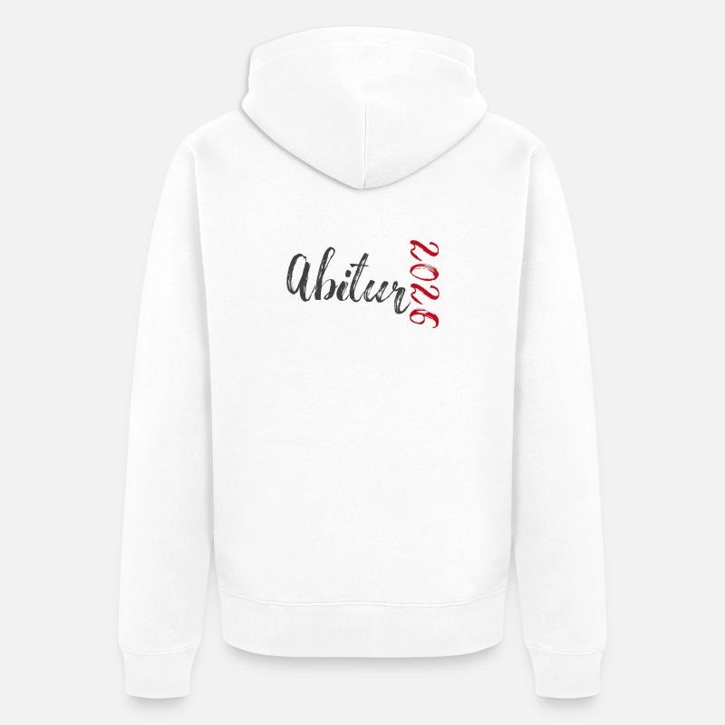 Abitur 2026 - Veste à capuche bio Premium Unisexe - blanc