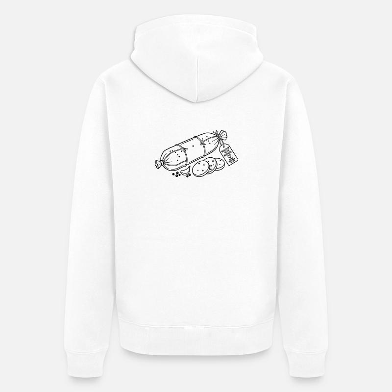 saucisson - Veste à capuche bio Premium Unisexe - blanc