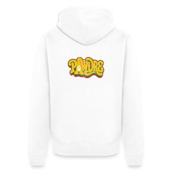 Style reggae PawDre avec logo Paw - Veste à capuche bio Premium Unisexe - blanc - Dos - Thijin (182cm)