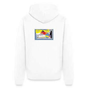 L’art du jeu d’échecs - Veste à capuche bio Premium Unisexe - blanc - Dos - Thijin (182cm)