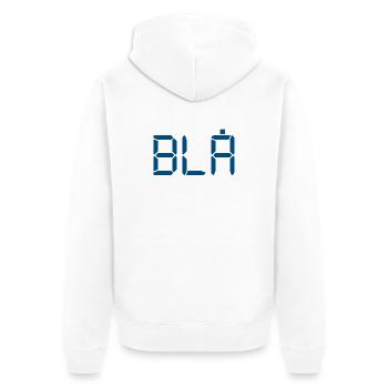Blue - LCD - Unisex Premium Organic Zip Hoodie - white - Back - Thijin (182cm)