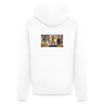 Rumpelstiltskin Spins Straw Into Shining Gold - Unisex Premium Bio Zip Hoodie - Weiß - Hinten - Thijin (182cm)