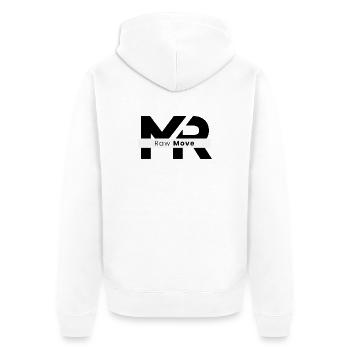 Move Typo Streetwear - Unisex Premium Bio Zip Hoodie - Weiß - Hinten - Thijin (182cm)