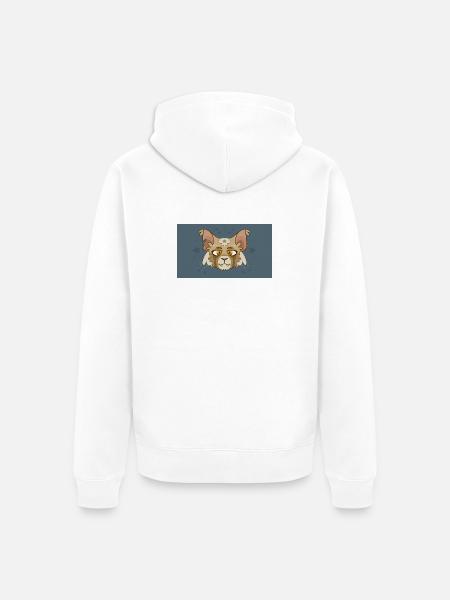 Cat design - Unisex Premium Bio Zip Hoodie - Weiß