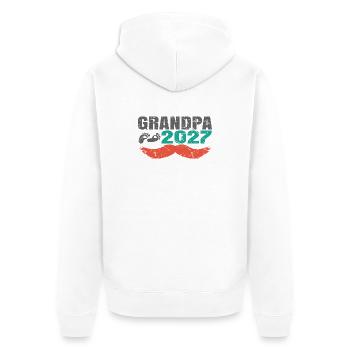 Grandpa 2027  - Unisex Premium Bio Zip Hoodie - Weiß - Hinten - Thijin (182cm)
