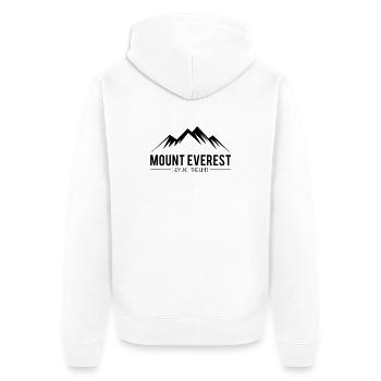 Mont Everest au-delà de la limite - Veste à capuche bio Premium Unisexe - blanc - Dos - Thijin (182cm)