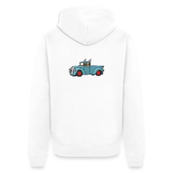 Pick Up - Unisex Premium Organic Zip Hoodie - white - Back - Thijin (182cm)