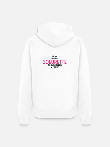 Soeur / Soeurette / Sœur / Sœurette / Bébé - Unisex Premium Organic Zip Hoodie - white