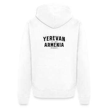 Le design arménien d’Erevan avec année de fondation et Koor - Veste à capuche bio Premium Unisexe - blanc - Dos - Thijin (182cm)