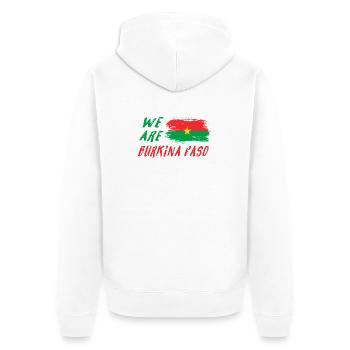 We are Burkina Faso - Unisex Premium Organic Zip Hoodie - white - Back - Thijin (182cm)