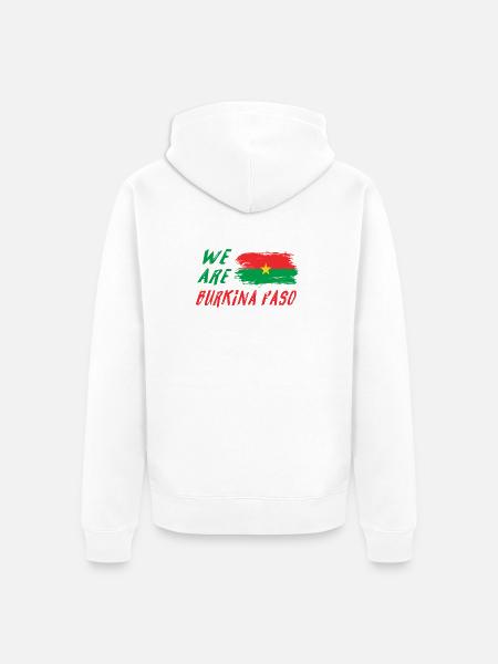 We are Burkina Faso - Unisex Premium Organic Zip Hoodie - white