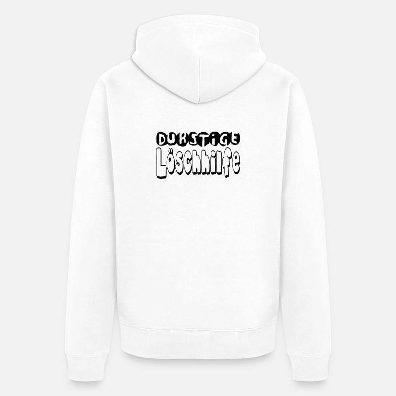 durstigelöschhilfe - Unisex Premium Bio Zip Hoodie - Weiß