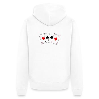Quatre as - Veste à capuche bio Premium Unisexe - blanc - Dos - Thijin (182cm)