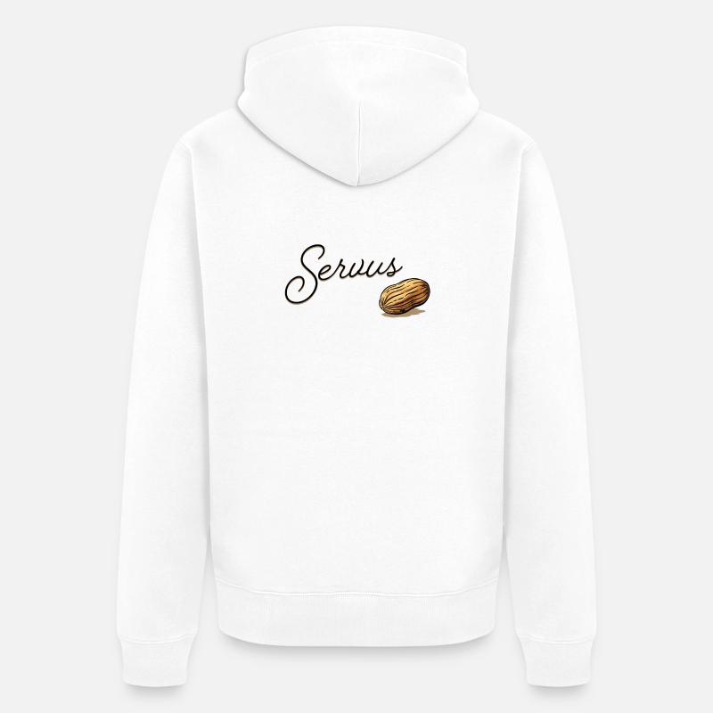 Conception du scénario de Serius Mandel - Veste à capuche bio Premium Unisexe - blanc