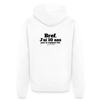 70 Year Anniversary, Happy Birthday, 70 Years - Unisex Premium Organic Zip Hoodie - white - Back - Thijin (182cm)