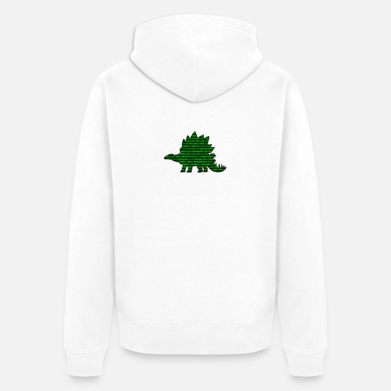 Digital Dinosaur - Unisex Premium Bio Zip Hoodie - Weiß
