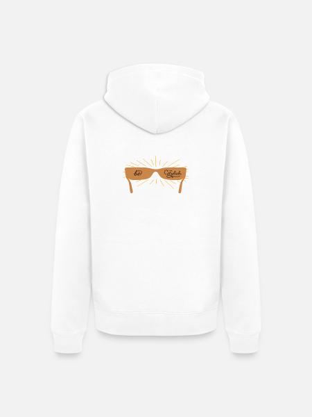be stylish with sunglasses - Unisex Premium Organic Zip Hoodie - white