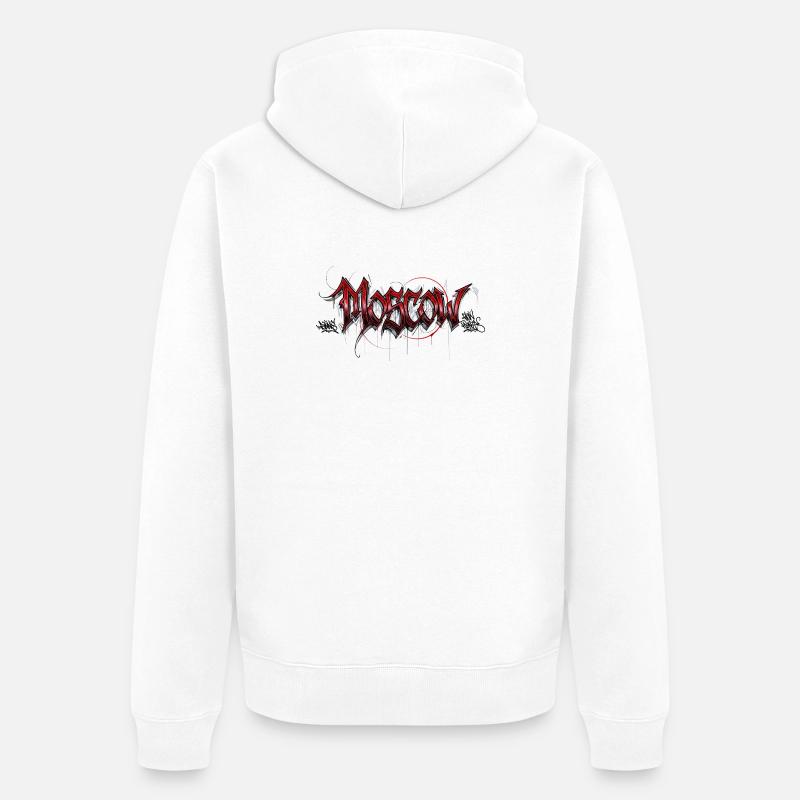 Moscou - Veste à capuche bio Premium Unisexe - blanc
