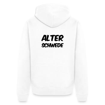 Alter Schwede - Lustiger Spruch - Funny - Unisex Premium Bio Zip Hoodie - Weiß - Hinten - Thijin (182cm)