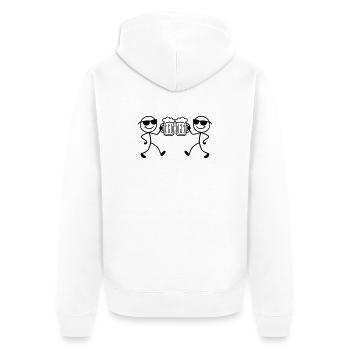 Booze Party Beer - Unisex Premium Organic Zip Hoodie - white - Back - Thijin (182cm)