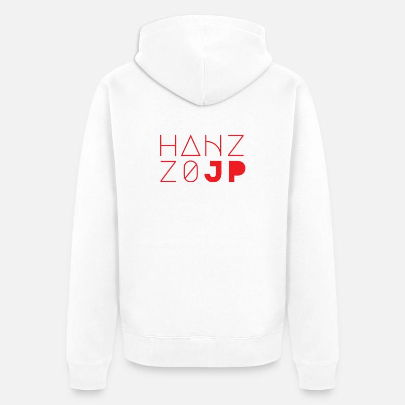 HANZZO - Veste à capuche bio Premium Unisexe - blanc