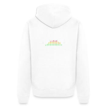 Rainbow Equalizer Pulse - Unisex Premium Organic Zip Hoodie - white - Back - Thijin (182cm)