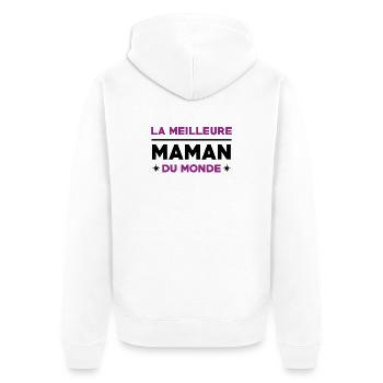 La meilleure maman du monde - fête des mères - Veste à capuche bio Premium Unisexe - blanc - Dos - Thijin (182cm)