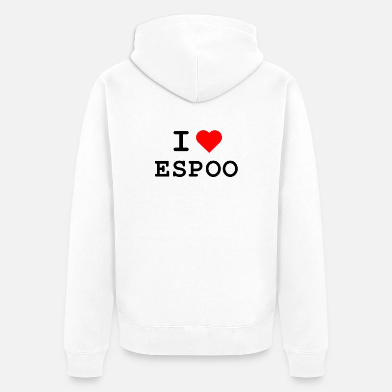 J’adore Espoo - Ich liebe Espoo - Veste à capuche bio Premium Unisexe - blanc