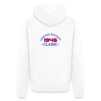 Édition Limitée Classique 1946 - Veste à capuche bio Premium Unisexe - blanc - Dos - Thijin (182cm)