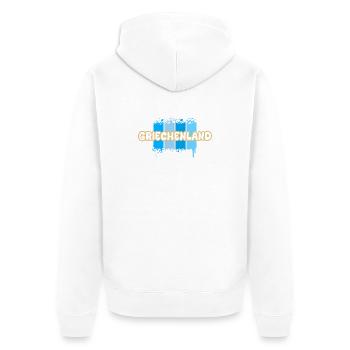 La Grèce en tant que Grèce - Veste à capuche bio Premium Unisexe - blanc - Dos - Thijin (182cm)