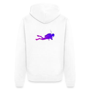Great diving gift for diving - Unisex Premium Organic Zip Hoodie - white - Back - Thijin (182cm)