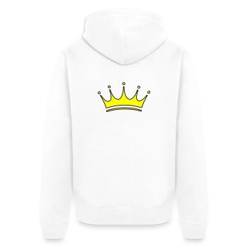 Symbole de la couronne - Veste à capuche bio Premium Unisexe - blanc - Dos - Thijin (182cm)