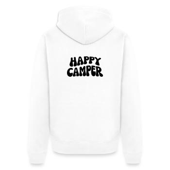 Campeur heureux - Veste à capuche bio Premium Unisexe - blanc - Dos - Thijin (182cm)