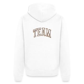 Team Outline - Unisex Premium Organic Zip Hoodie - white - Back - Thijin (182cm)