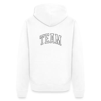 Team Outline - Unisex Premium Organic Zip Hoodie - white - Back - Thijin (182cm)