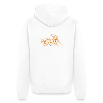 Stuttgart Streetart Souvenir - Unisex Premium Bio Zip Hoodie - Weiß - Hinten - Thijin (182cm)