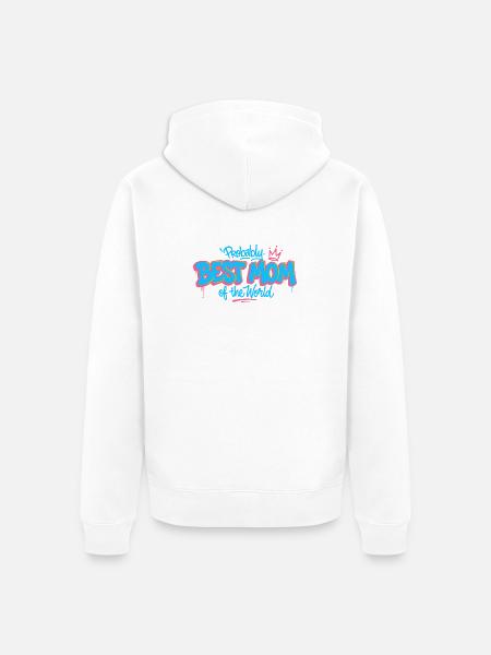Beste Mama der Welt - Unisex Premium Bio Zip Hoodie - Weiß