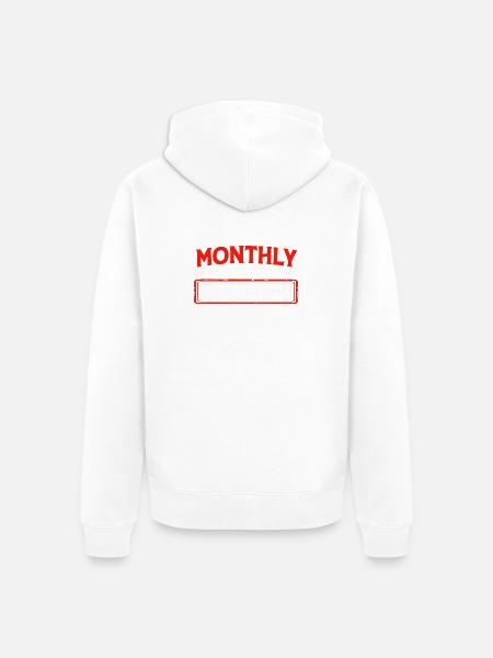 Hysterektomie Uterus Gebärmutter Eierstock - Unisex Premium Bio Zip Hoodie - Weiß