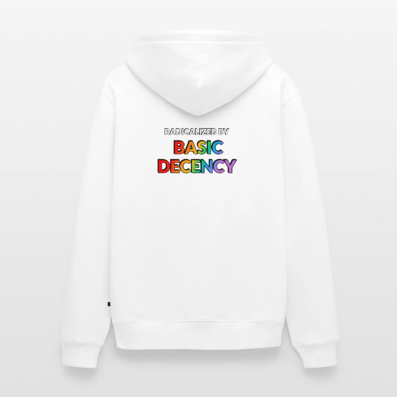 Radicalized By Basic Decency Unisex Premium Organic Zip Hoodie