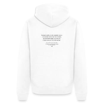 Goethe über die mangelnde Klarheit der Worte - Unisex Premium Bio Zip Hoodie - Weiß - Hinten - Thijin (182cm)