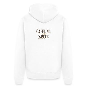 Caféine et rancune - Veste à capuche bio Premium Unisexe - blanc - Dos - Thijin (182cm)