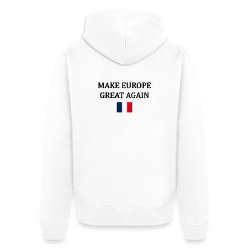 Rendre l’Europe Grande à nouveau – France - Veste à capuche bio Premium Unisexe - blanc - Dos - Thijin (182cm)