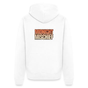 Halloween-Unfug – Mitternachts-Unfug - Unisex Premium Bio Zip Hoodie - Weiß - Hinten - Thijin (182cm)