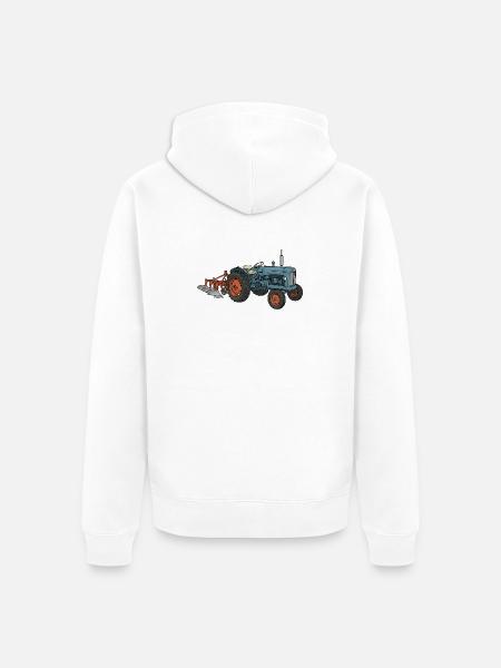Traktor / Traktor / Traktor - Unisex Premium Bio Zip Hoodie - Weiß