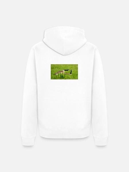 Gans - Unisex Premium Bio Zip Hoodie - Weiß