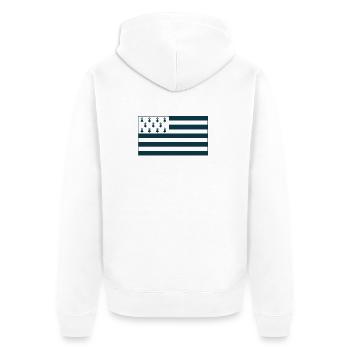 Breton ! - Veste à capuche bio Premium Unisexe - blanc - Dos - Thijin (182cm)