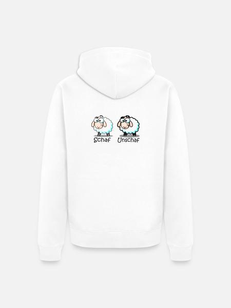sheep - Unisex Premium Organic Zip Hoodie - white