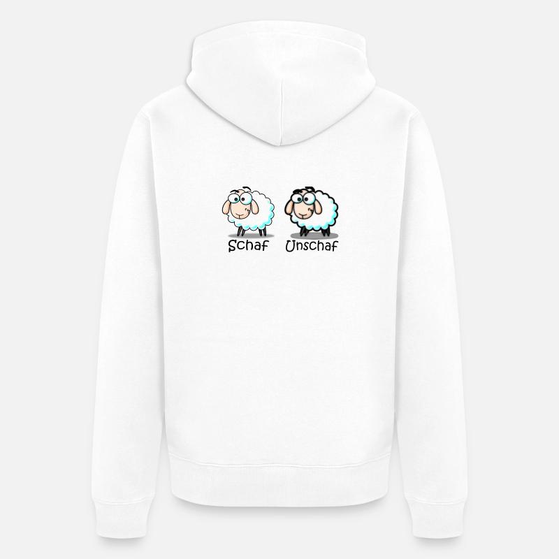 Schaf - Unisex Premium Bio Zip Hoodie - Weiß